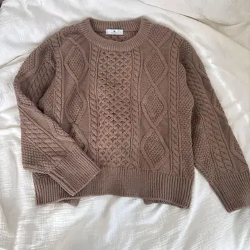 Sonny Label 베이지 케이블 짜임 니트