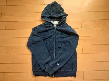 챔피온 리버스 위브 풀 집업 후드티 인디고 염색 XL