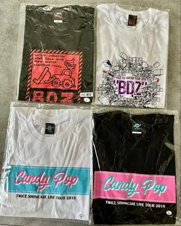 미개봉 새상품 TWICE T셔츠 L 사이즈 4장 Candy Pop BDZ