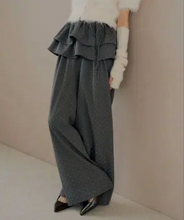 [ Chico ] 큐빅 루즈핏 슬랙스 팬츠