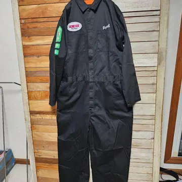 SETLOWEAR UNION 작업복 올인원 작업옷 자수 XL 블랙