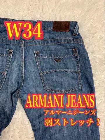 ARMANI JEANS 데님 청바지 약한 스트레치 인디고 W34