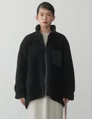 플리스 자켓 블랙