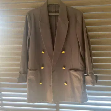 PLST 더블 브레스트 테일러드 자켓 네이비 S