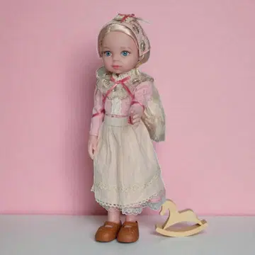 미사용 새상품 패션 인형 커스텀 금발 레이스 의상 33cm 파라오 인형