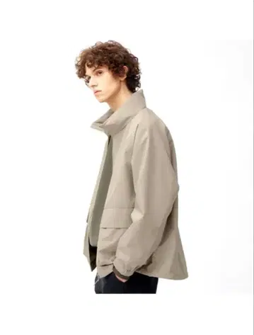 GU 지유 윈드프루프 스탠드 카라 블루종 베이지 L