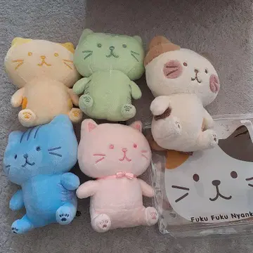 후쿠후쿠 냥코 봉제 인형 5체 세트 덤 포함