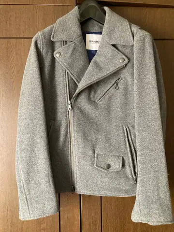 BEAMS 라이더스 울 자켓 그레이