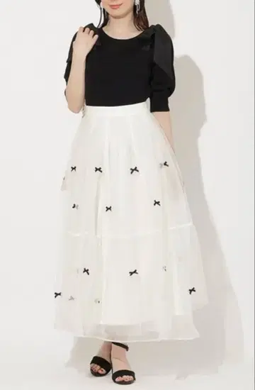 WILLSELECTION 리본 디자인 샤샤 스커트