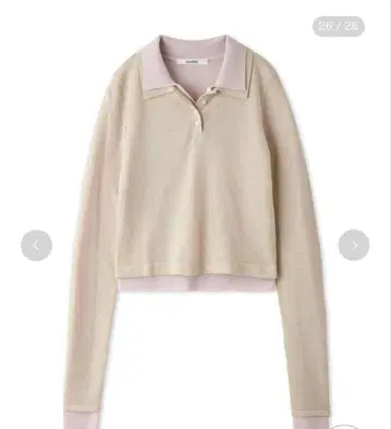 SNIDEL Sustainable 레이어드 폴로 니트 풀오버