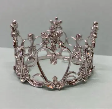 엘레강트 실버 티아라 하트형 브라이덜 왕관 결혼식 프린세스