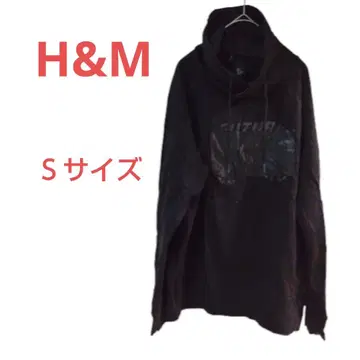 1점 H&M 블랙 [S] 후드 부착 후드티