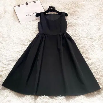 폭시 슬리브리스 드레스 원피스 개더 스트레치 A라인