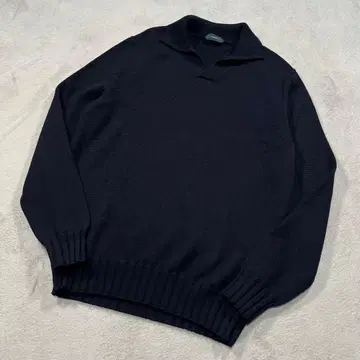 자노네 스키퍼 니트 스웨터 울 네이비 50