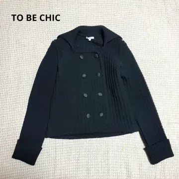 TO BE CHIC 니트 자켓 블랙