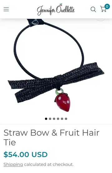 ennifer Ouellette 스트로베리 참 팔찌/헤어 타이