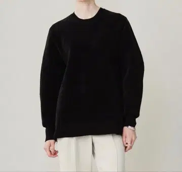 ICB [세탁 가능] 코튼 셔닐 코쿤 슬리브 니트