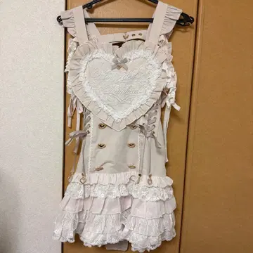 [LIZLISA] 하트 에이프런 점프스커트 셋업