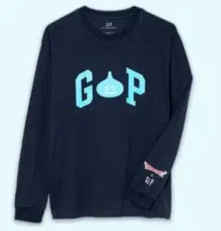GAP 드래곤 퀘스트 남성용 롱 슬리브 T셔츠