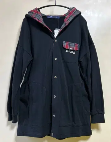 D.S.CLUB 체크 무늬 후드 후드티