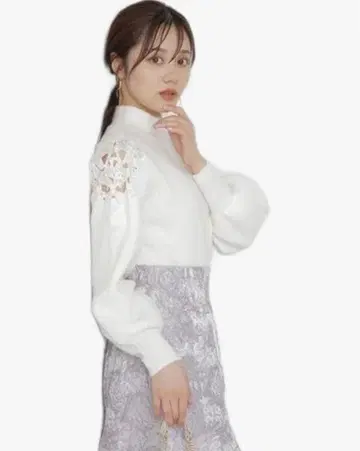 PROPORTION BODY DRESSING 화이트 니트 FR