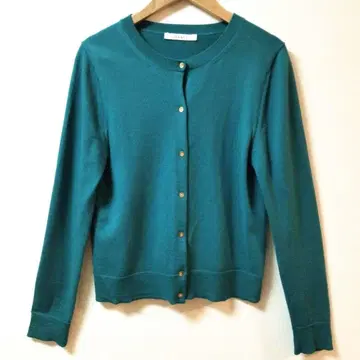 새상품급 아나이 ANAYI 니트 가디건 울 38 M 그린