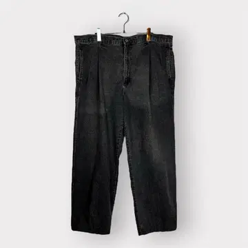 블랙 데님 팬츠 플리츠 포함