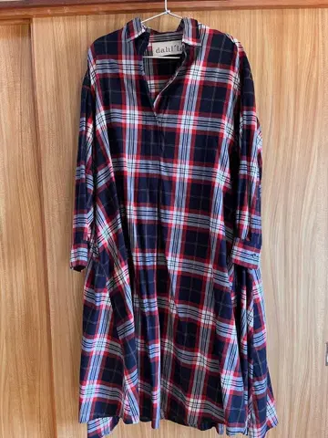 dahl'ia 체크 무늬 롱 원피스