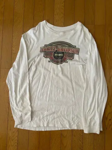 최종 가격 인하 Harley-Davidson 롱T 구제 의류 화이트 빅