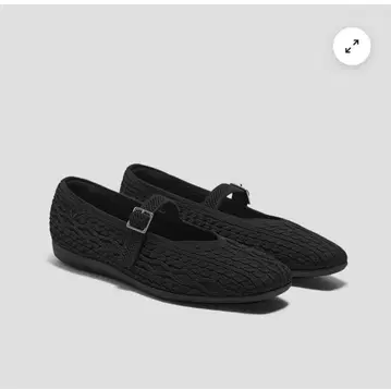 새상품 VIVAIA 스퀘어토 초경량 통굽 멜리 제인 플랫슈즈