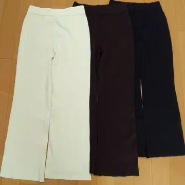 미사용에 가까운 두지엠 클라세 리브 팬츠 블랙 브라운 화이트 3개