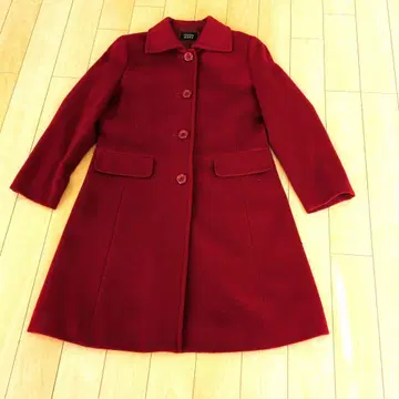 TRANS WORK 와인 레드 코트