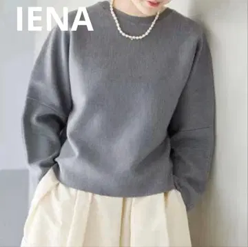 새상품급 IENA 이에나 슈퍼 파인 스무스 돌먼 풀오버 그레이