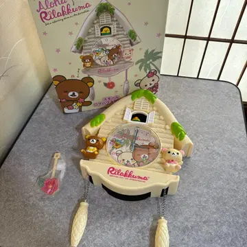 [ 미사용 새상품 ] 리락쿠마 벽걸이 시계 스몰 로그 하우스 클락