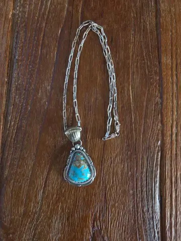 실버 터콰이즈 펜던트 목걸이
