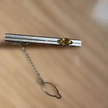 실버 체인 포함 넥타이핀