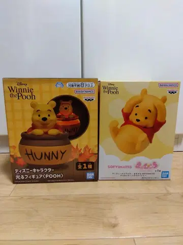 디즈니 곰돌이 푸 피규어 2점 묶음 판매 큐무코로 새상품 미개봉