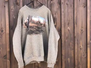 90's terry redlin 사슴 회화 맨투맨 트레이닝복 빈티지