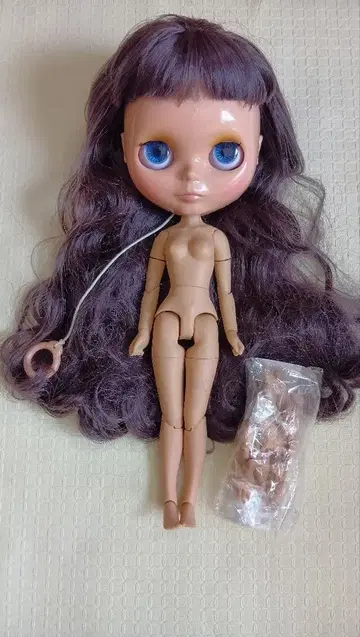 커스텀 인형 보라색 머리 본체