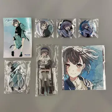 뱅드림 타카마츠 토 아크릴 스탠드 엽서 캔뱃지 세트