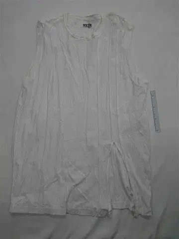 사이트 슬리브리스 티셔츠 화이트 계열 코튼 일본제