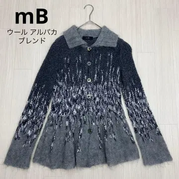 mB 울 알파카 니트 가디건 일본제