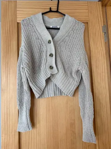 SNIDEL 라이트 그레이 니트 가디건