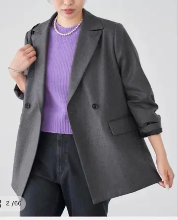 IENA 플란넬 자켓 38 그레이