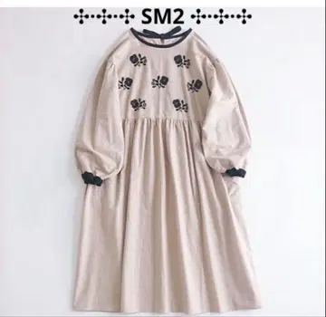 사만사 모스모스 리사이클 코튼 자수 원피스