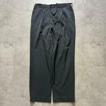 유니클로 턱 와이드 이지 팬츠 울 라이크 그레이 M