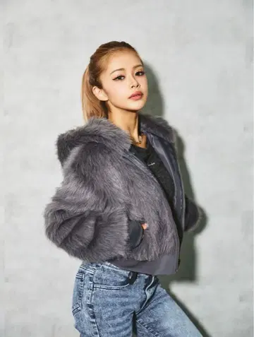 시마무라 카토미카 퍼 블루종 그레이