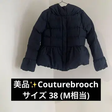 새상품급 couturebrooch 페플럼 다운 자켓 38 네이비