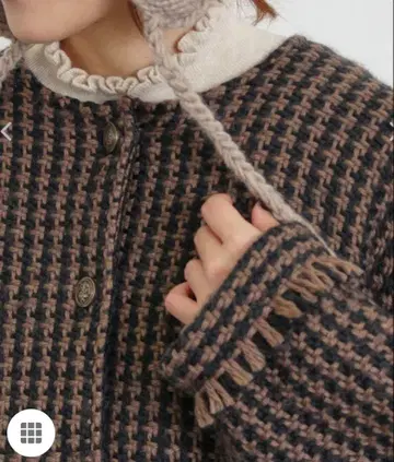 새상품 사만사 모스모스 크루넥 프린지 자켓 블랙 겉옷