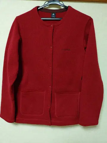 mont-bell 크리마플러스 니트 가디건 레드